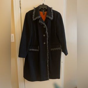 Heather gray button coat